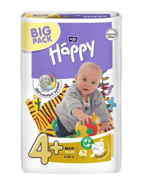 Подгузники детские Happy Maxi Plus